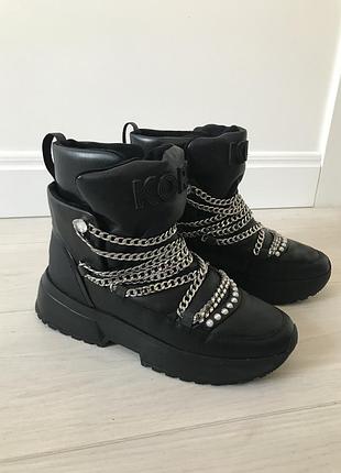 Черевики зимові michael kors cassia leather boots оригінал чоботи кросівки