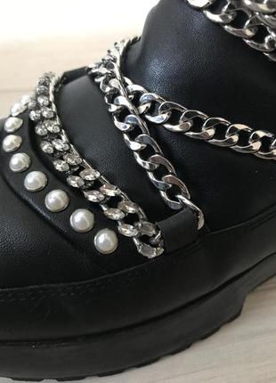 Ботинки зимние michael kors cassia leather boots оригинал сапоги кроссовки7 фото