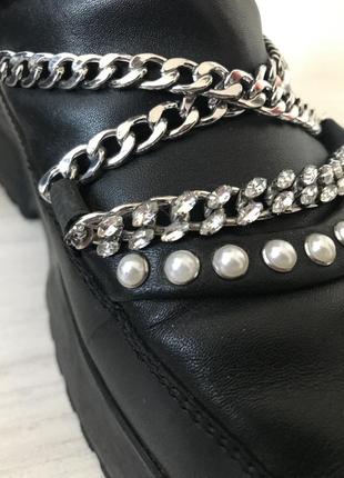 Черевики зимові michael kors cassia leather boots оригінал чоботи кросівки8 фото