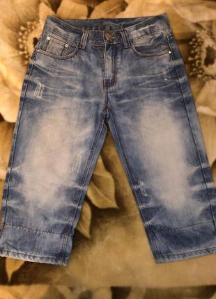 Фирменные тёртые джинсовые бриджи takeshy kurosawa2 фото