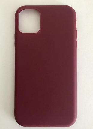 Чохол для iphone 11 кольору wine red бургунді