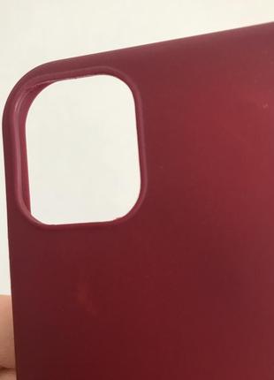 Чехол для iphone 11 цвета wine red бургунди4 фото