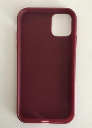 Чехол для iphone 11 цвета wine red бургунди2 фото