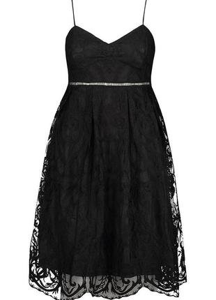 Кружевное платье миди большого размера boohoo, гипюровое, сетка, тюлевое, нарядное, черное2 фото