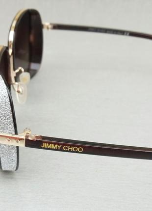 Jimmy choo очки женские солнцезащитные темно коричневые с градиентом4 фото