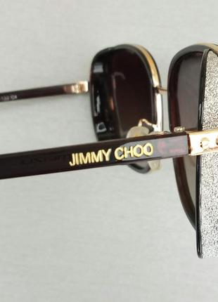 Jimmy choo окуляри жіночі сонцезахисні темно коричневі з градієнтом8 фото