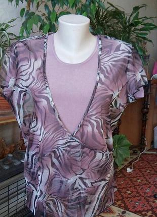 Тонкая туникп с пояском.новая.размер48-50.индия