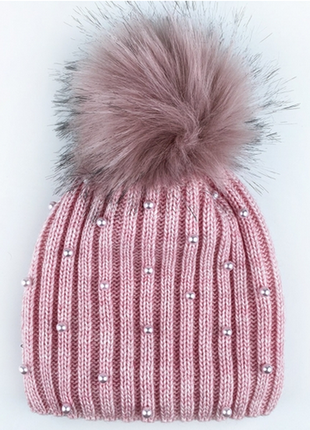 Шапка ханна 56-58ррвязанная зимняя шапка из мягкой пряжи на возраст 8+3 фото