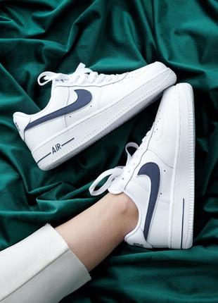 Женские кроссовки nike air force 1 white/blue