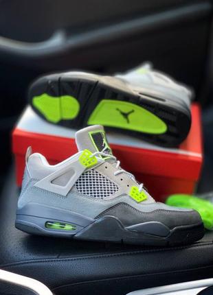 Мужские кроссовки  nike air jordan 4 grey volt