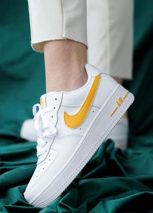 Nike air force 1 white/yellow🆕шикарные кроссовки найк🆕купить наложенный платёж