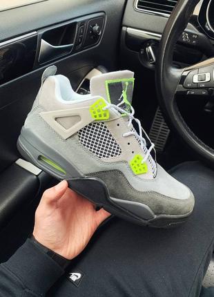 Nike air jordan 4 grey volt🆕шикарные кроссовки найк🆕купить наложенный платёж