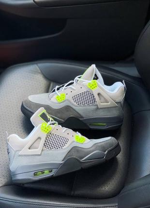 Nike air jordan 4 grey volt🆕шикарные кроссовки найк🆕купить наложенный платёж5 фото