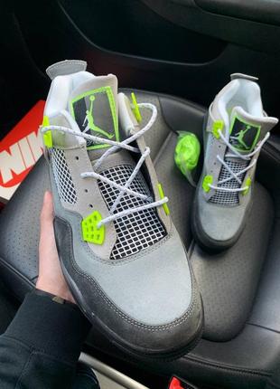 Nike air jordan 4 grey volt🆕шикарные кроссовки найк🆕купить наложенный платёж4 фото