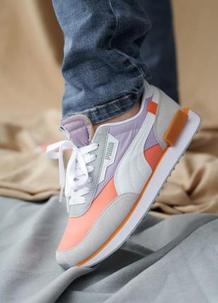 Puma rider white/orange 🆕шикарні кросівки 🆕купити накладений платіж