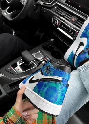 Nike air jordan 1 retro tie-die  🆕шикарные кроссовки найк🆕купить наложенный платёж8 фото