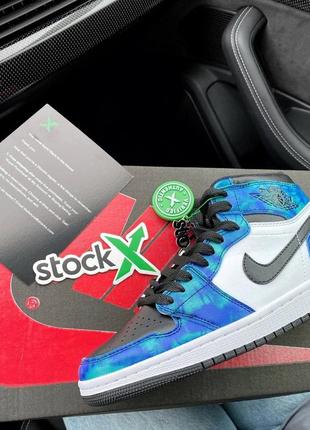 Nike air jordan 1 retro tie-die  🆕шикарные кроссовки найк🆕купить наложенный платёж7 фото