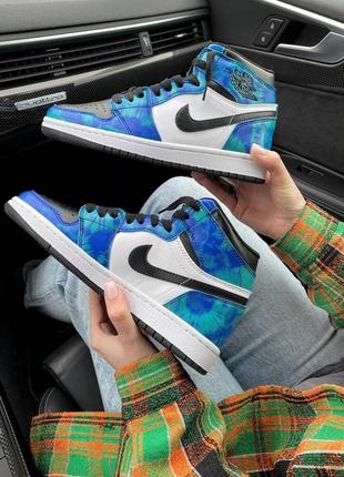 Nike air jordan 1 retro tie-die  🆕шикарные кроссовки найк🆕купить наложенный платёж