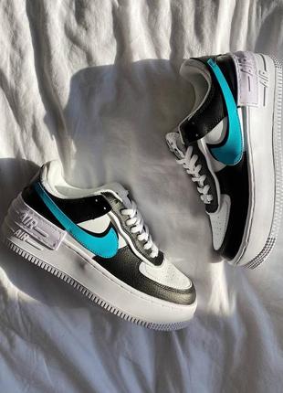 Жіночі кросівки nike air force 1 shadow white black aurora