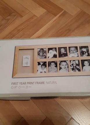 Baby art фоторамка first year print frame  1 рік життя фото+відбиток1 фото