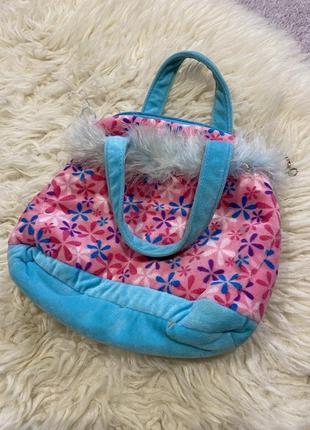 Дитяча тканьевая сумочок з хутром 🦋))є багато дитячих і брендових речей