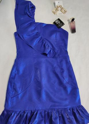 Сногсшибательное сине-фиолетовое вечернее платье nly trend,  p-p eu 40, 48, l3 фото