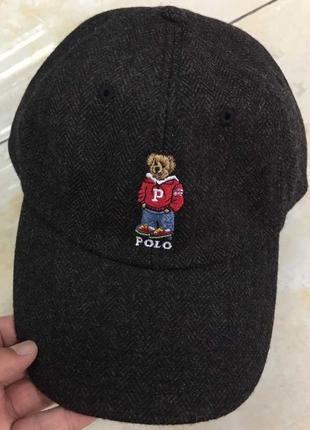 Зимние шерстяные кепки бейсболки polo ralph lauren