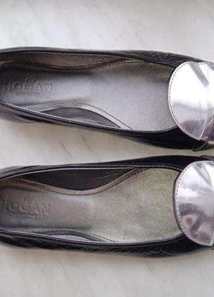 Р. 38.5 "hogan" оригінал,натуральна шкіра туфлі балетки4 фото