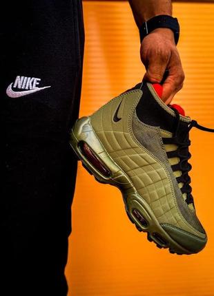 Черевики зимові nike air max sneakerboot 95 "haki"