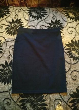 Темно синяя юбка