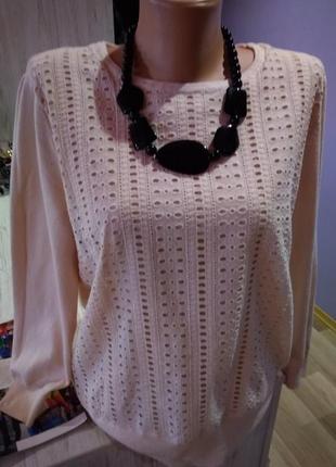 Стильная кофта,перед шитьё,с четвертым рукавом, без дефектов,цвет нежный персик