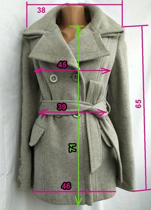 Жіноче двобортне вовняне пальто півпальто демісезонне vivalon9 фото