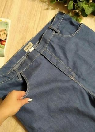 Джинсы брюки штаны голубые классические3 фото