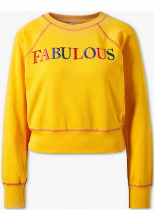 Яркий жёлтый свитшот 💯 cotton fabulous сказочный1 фото