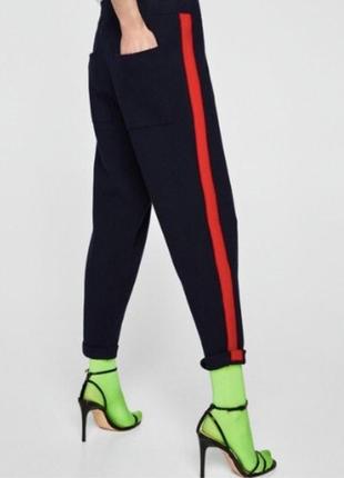 Штани з лампасами zara knit