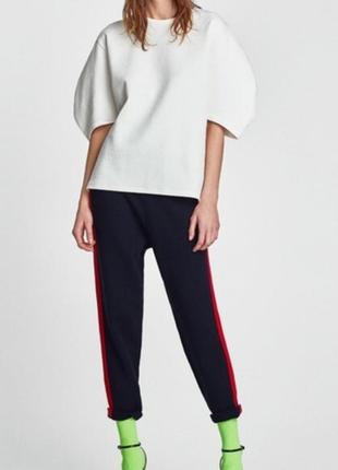 Брюки с лампасами zara knit2 фото