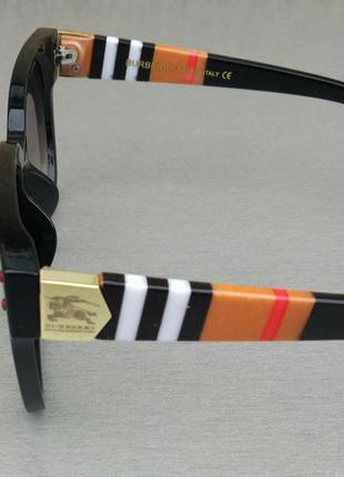 Burberry жіночі сонцезахисні окуляри великі чорні з градієнтом4 фото