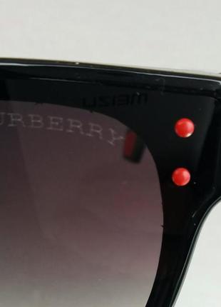 Burberry жіночі сонцезахисні окуляри великі чорні з градієнтом9 фото
