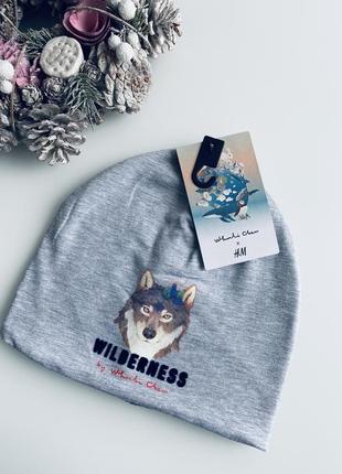 H&amp;m шапочка с волком, на флисе на 1,5-4 и 4-8 лет