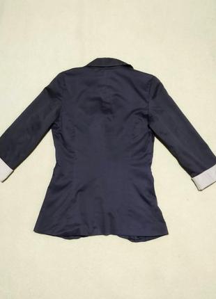Пиджак женский тёмно-синий баклажан, рукав 3/42 фото