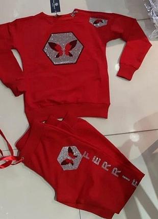 Шикарный костюм, люкс качество стамбул, стразы сваровски, размер хл.