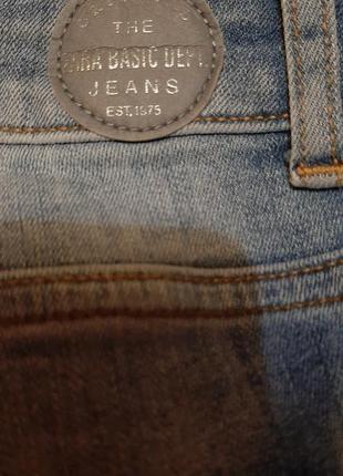 Стильные джинсы с жемчугом. скинни от zara6 фото