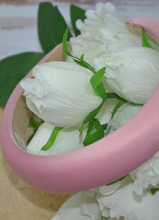 Новый фирменный ободок обручь тканевый sinsay пудра