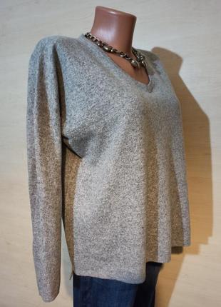 Серый итальянский свитер пуловер джемпер оверсайз с узкими рукавами2 фото