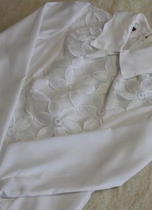 Святкова блузочка з ніжним гіпюром3 фото
