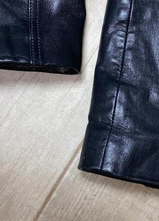Чёрный кожаный пиджак,натуральная кожа4 фото