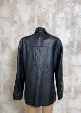 Чёрный кожаный пиджак,натуральная кожа3 фото