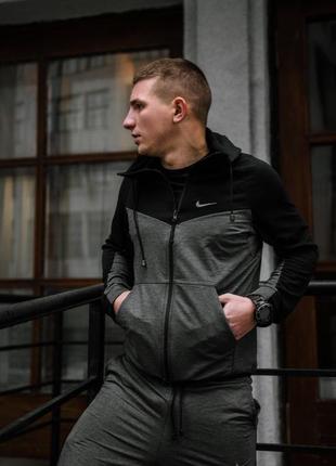 Купить толстовку  nike  черн-тем.сер1 фото