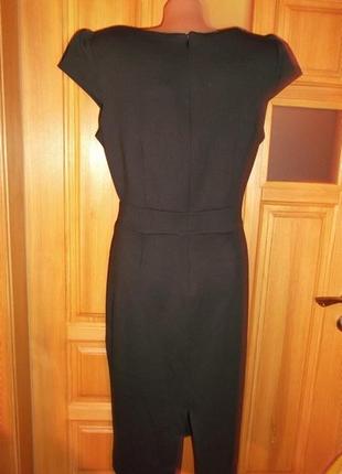 Стильное платье черное карандаш миди трикотаж р. 14 - dunnes stores3 фото