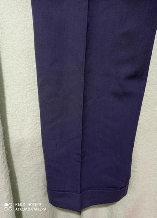 Т11. нові вовняні італійські штани luomo елегантні класичні синьо-сірі вовна6 фото
